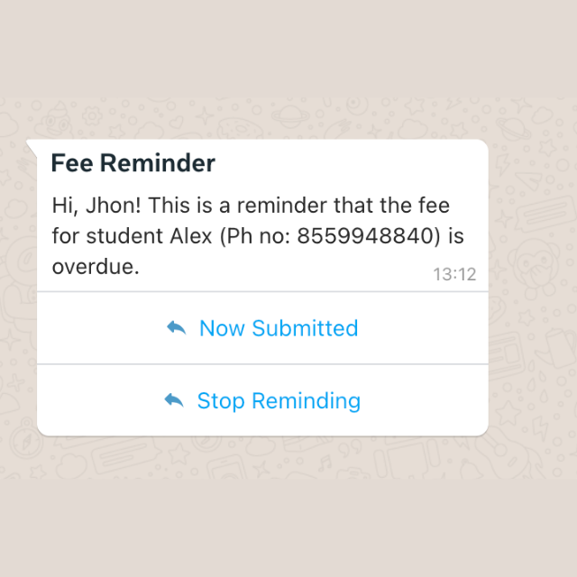 Owner WhatsApp Message with Action Buttons